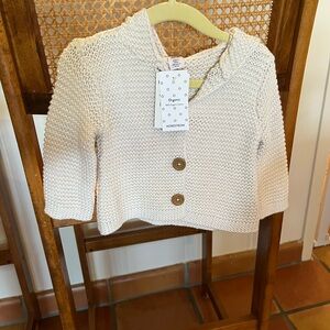 Nordstrom Ivory Organic Knit Baby Cardigan